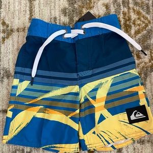 Quicksilver toddler boy swim trunks NWT